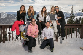 Vail Skiing Mountain Top Surprise Party Engagement